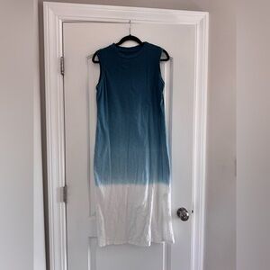 Universal Thread Teal and White Ombre Midi Dress